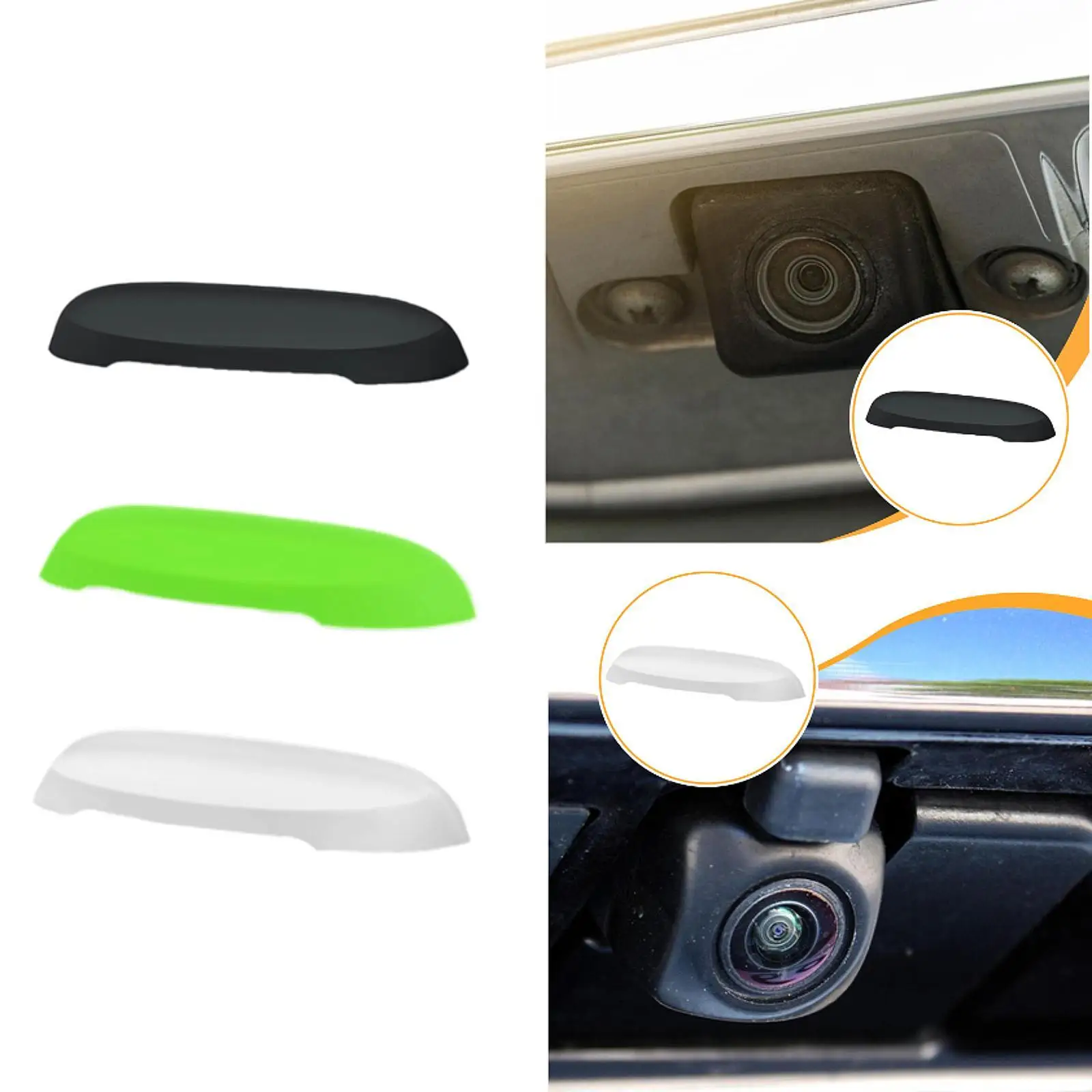 Anti Rain Rear View Camera Cover Silicone Weatherproof Exterior Accessory Car Reverse Camera Shield for Outdoor