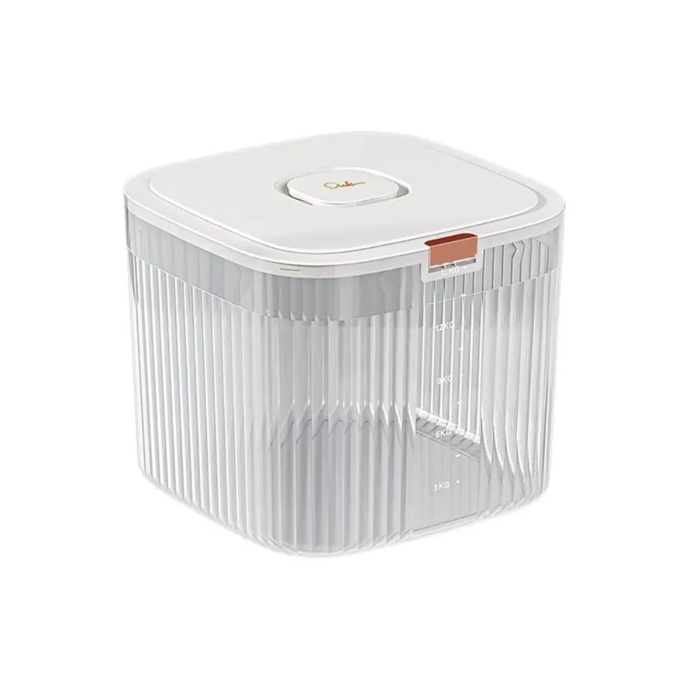 غطاء الوجه حاوية تخزين طعام الكلاب مختومة شفافة صندوق طعام جاف للقطط سعة كبيرة برميل تخزين أغذية الحيوانات الأليفة البلاستيكية