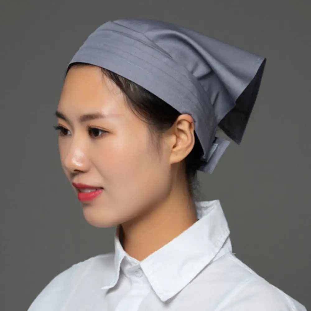 Bundled Hair Waiter Triangle Headband Work Wear Breathable Work Hat Smoke-proof Dust Cooking Hygienic Cap Canteen Catering