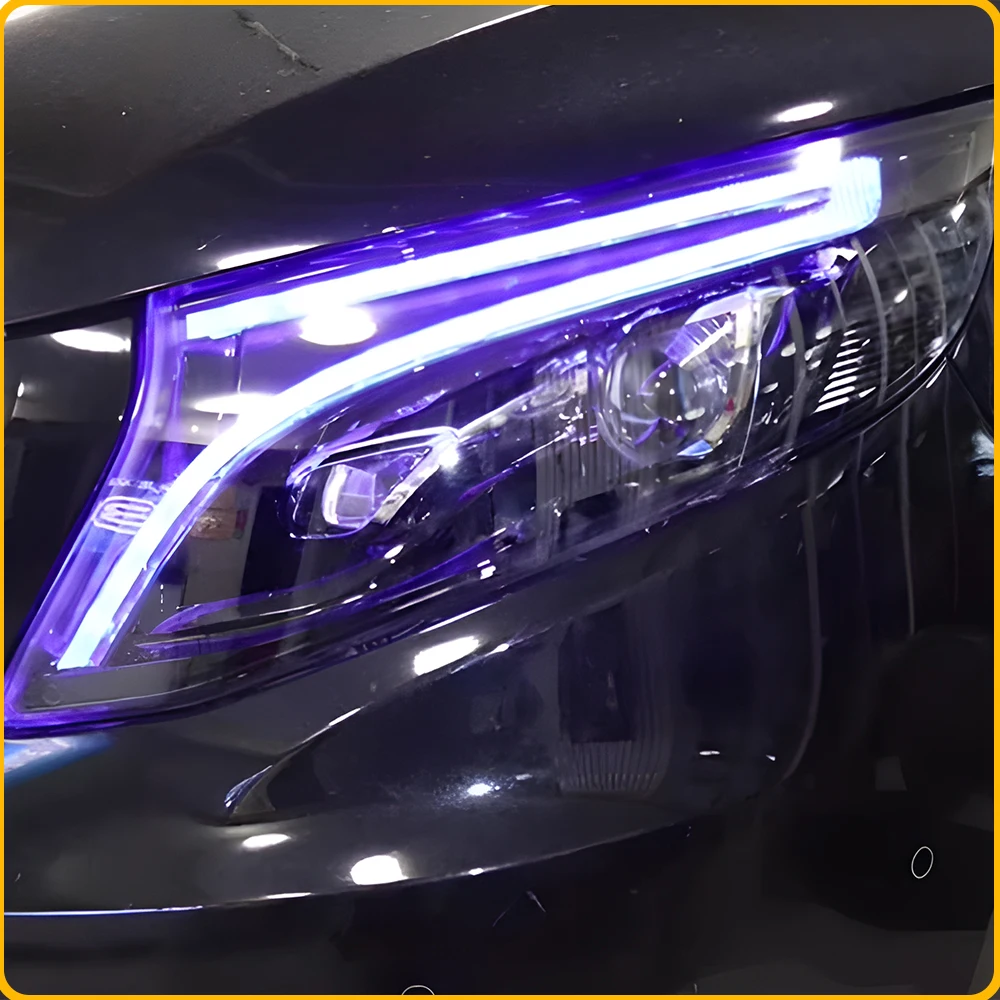 

For Benz Vito W447 2016-2023 Upgrade Headlights Assembly Auto LED Projector Lens Plug and Play Accessories Streamer Turn Light