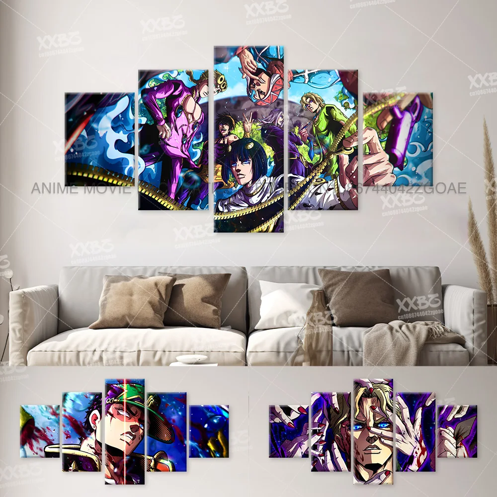 

JoJo's Bizarre Adventure HD Prints Pictures Anime Home Decor Paintings 5Pcs Wall Art No Frame Dio Brando Canvas Poster For Room