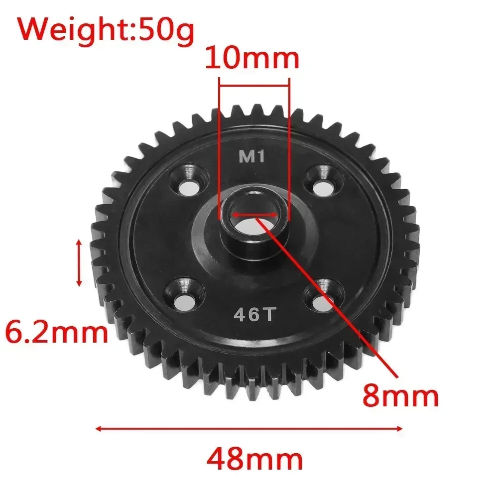 Stahl Metall 46T 52T M1 Stirnrad Hauptgetriebe für Trxs Sledge 1/8 RC Auto Upgrade Teile Zubehör