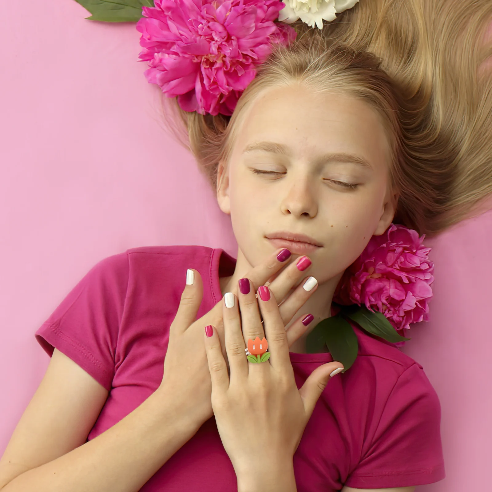 

1 Box Cartoon Adjustable Rings Girls Toddler Silicone Rings Lightweight Kids Jewelry Birthday Festival Cosplay Gift