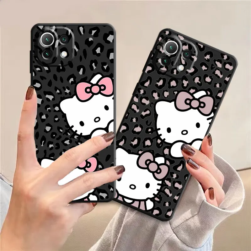 Kitty Brown Leopard Print Phone Case for Xiaomi 13 12 10T 11 12 Lite 13 14 12T Pro 12T 11T 10T 12 Pro 12X Note10 CC9Pro TPU