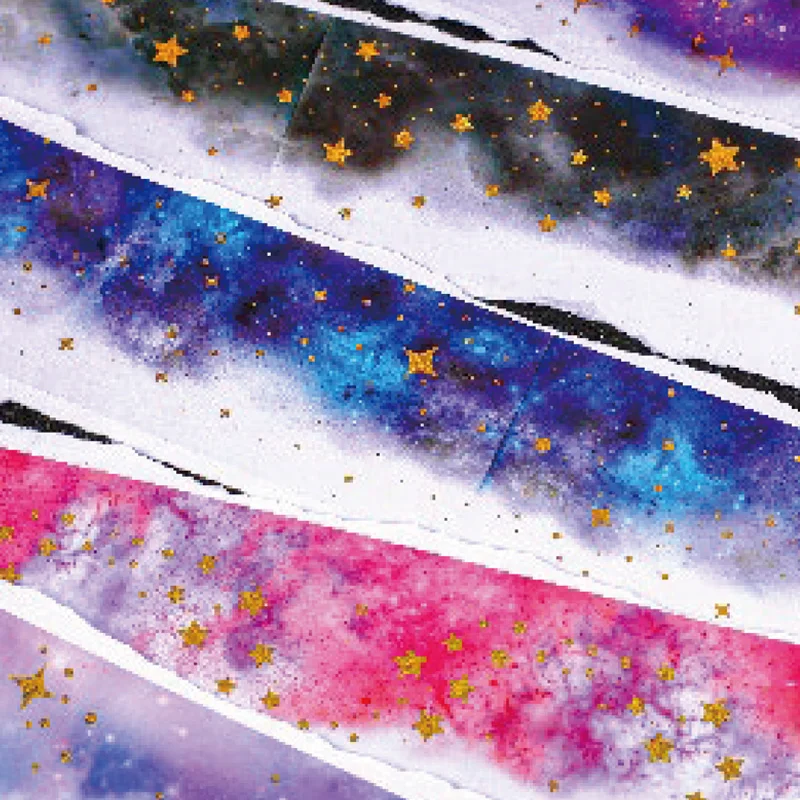 Estrela halo fita adesiva de carimbo quente 50mm x 2m scrapbook papelaria diy diário capa de telefone decoração de notebook