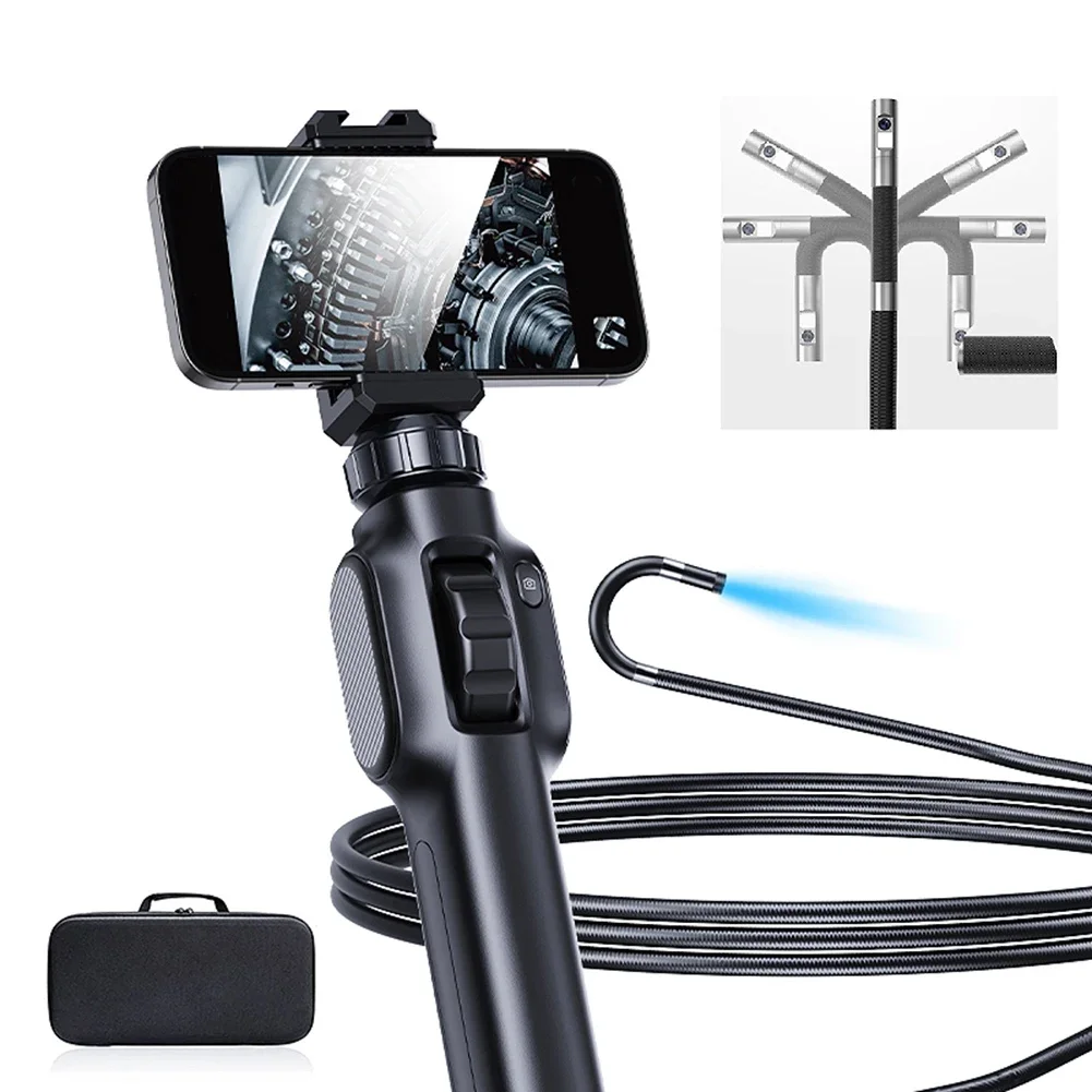 

S43 8mm Dual-Lens 360-Degree Rotating Pipe Inspection Endoscopes HD Waterproof Handheld Endoscopes With Mobile OTG Interface