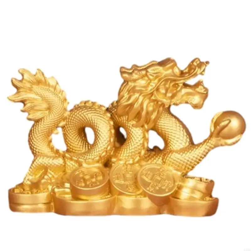 45be Patung Patung Naga Emas Cina Patung menarik perhatian dan melindungi rumah Anda, hadiah yang bagus untuk teman dan keluarga