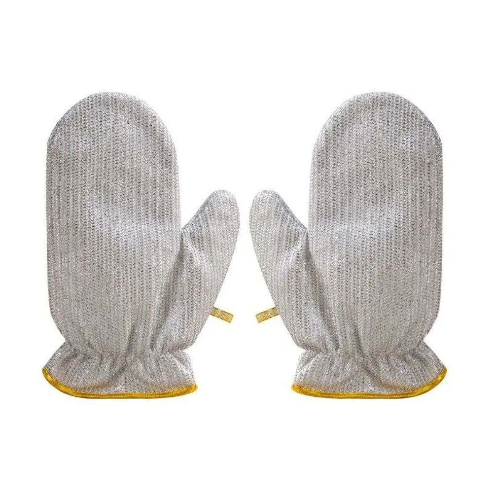 Lengthened Housework Cleaning Gloves Waterproof Household Cleaning Steel Wire Ball Gloves Bowl Brushing Thickened