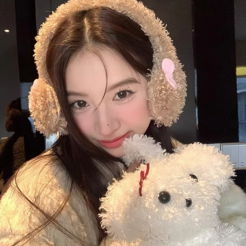 Winter Thickened Warm Plush Puppy Earmuffs Earplugs Windproof Women's Ear Warm Plush Earmuffs Warm Headphones Accessories Gifts