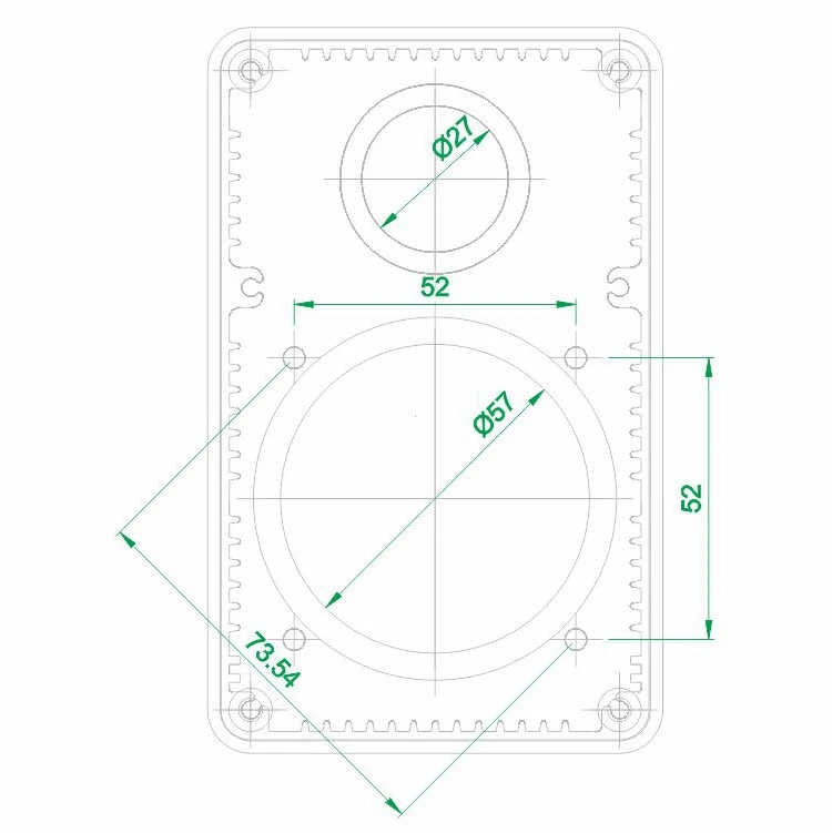 1 pair 2.5-2.75 inch full aluminum bookshelf speaker empty box for speaker DIY black silver for choose