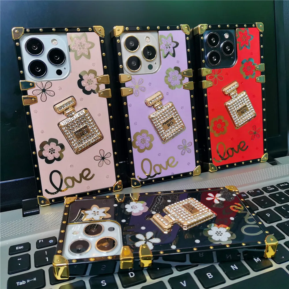 

Luxury Soft Shockproof Cover Diamond Perfume Bottle Phone Case for Samsung Galaxy S25 Ultra Edge S24 Ultra FE S22 S23 Plus S21