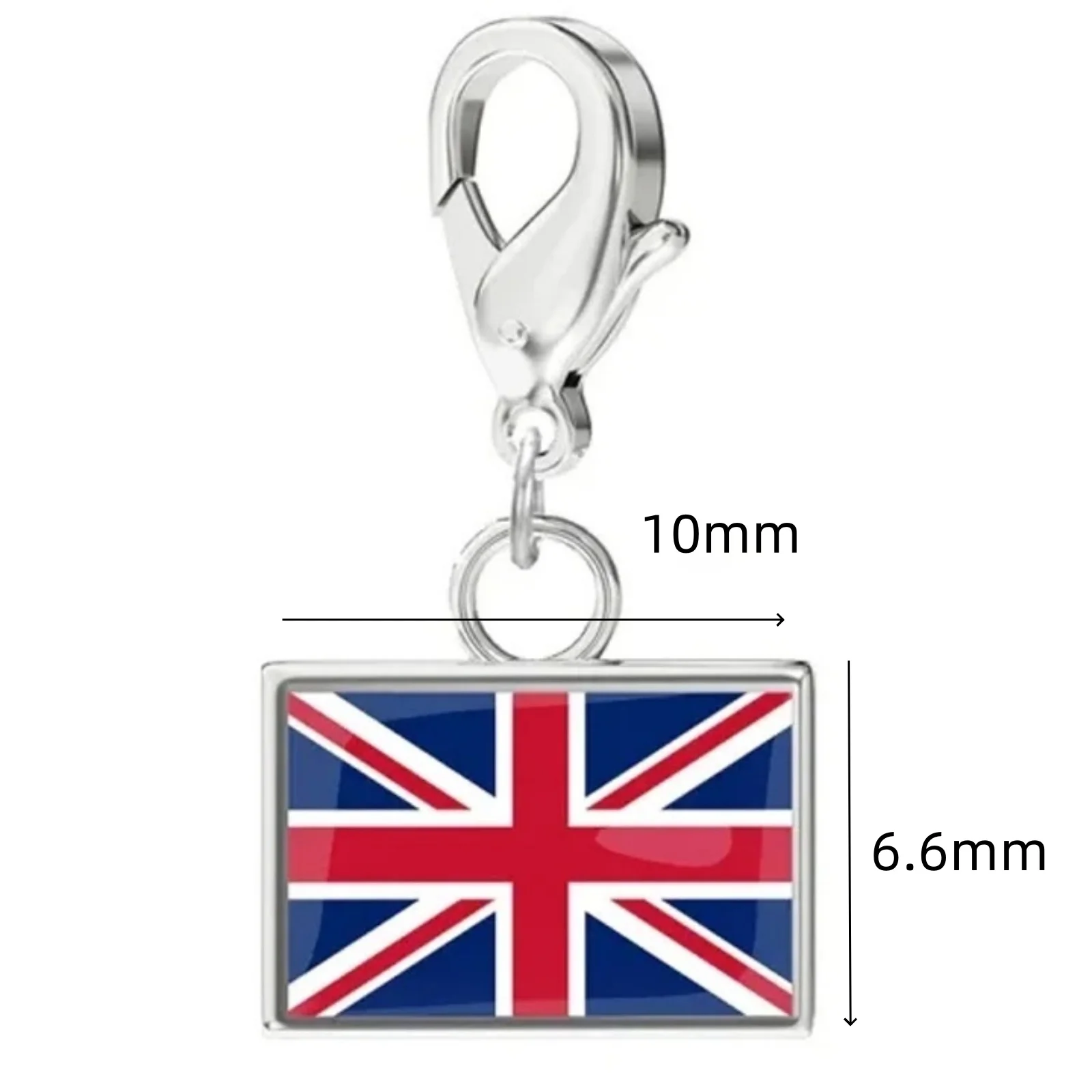 Flaggen-Karabinerhaken Stahlanhänger Edelstahl Mode Französische Deutsche Nationalflagge Anhänger DIY Armband Schlüsselanhänger Geschenk – Detail 8