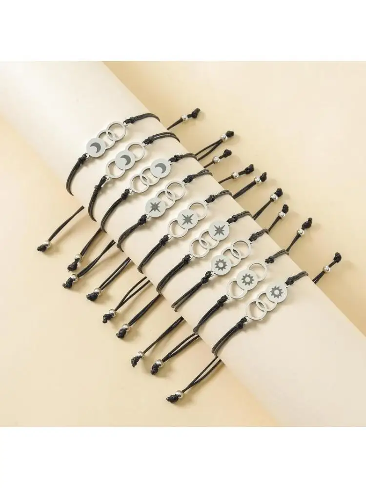 31BB 3/2 Pieces Moon Star Best Friend Necklaces for 3 Women Teens Girls Friendship
