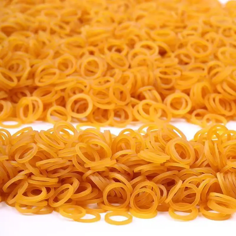 1200 Pcs Rubber Bands Mini High Elastic Yellow Rubber Band Office School Home Elastic Band Yellow Rings