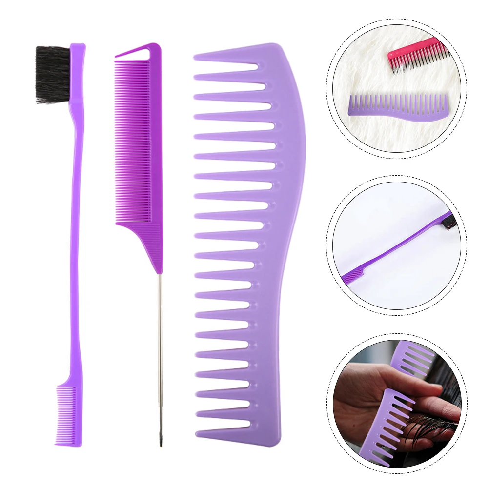 

6pcs 3 Styles Styling Combs Set Hairdressing Salon Tools Barber Kit For Styling Smoothing Temple Hair Removal Professional Home