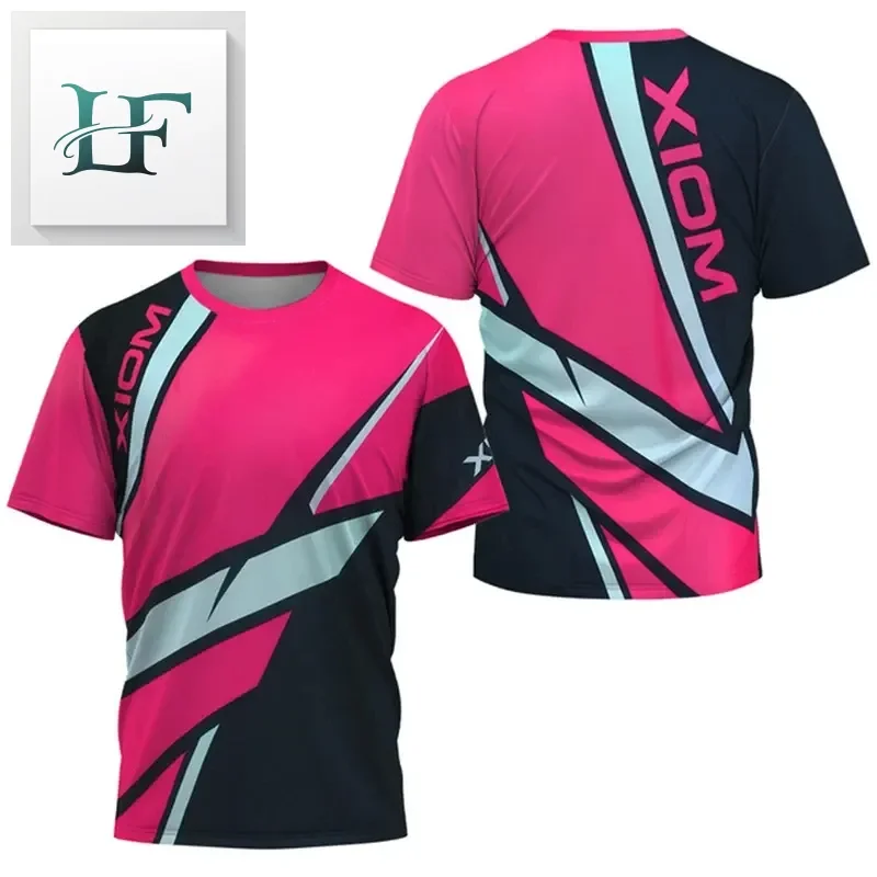 التدرج نمط الرجال تنس طاولة تي شيرت جديد الرجال الصيف تنس الريشة تي شيرت أعلى تنس الطاولة نادي سريعة الجافة قصيرة الأكمام #2