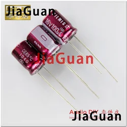 10PCS NEW ELNA RFS SILMIC II 16V100UF 8X11.5MM SILMICII 16V 100UF hot sale SILMIC2 100uF/16V Purple Red Robe 100uF16V