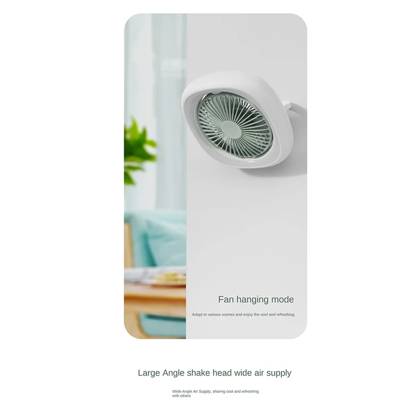 مروحة السقف التحكم عن بعد مروحة تتأرجح 7 بوصة 4000Mah 4 التروس وضوء دافئ Led مصباح USB مكتب مروحة السقف سهلة التركيب A-A77