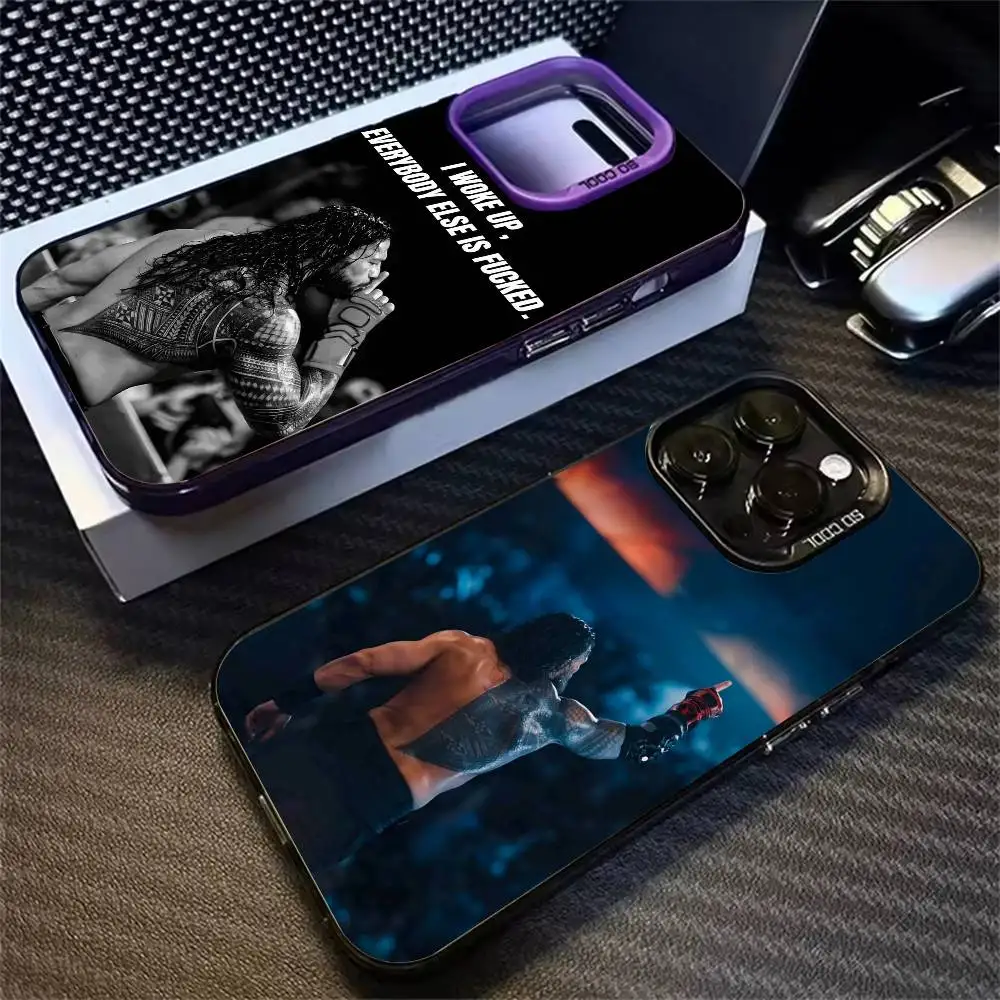 

Legendary Wrestler R-oman Reigns Phone Case For iPhone 17,16,15,14,11,12,13 Plus,Pro Max,XS,Colorful Silver