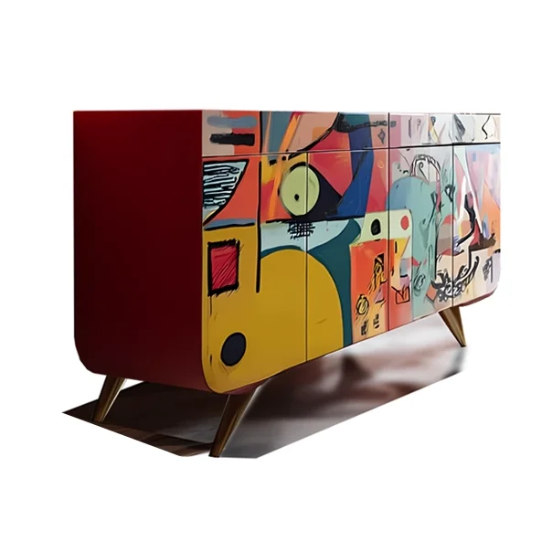 

Joint Model, Original Design, Painted Shoe Cabinet, Art Foyer Cabinet Aesthetic Furniture W6