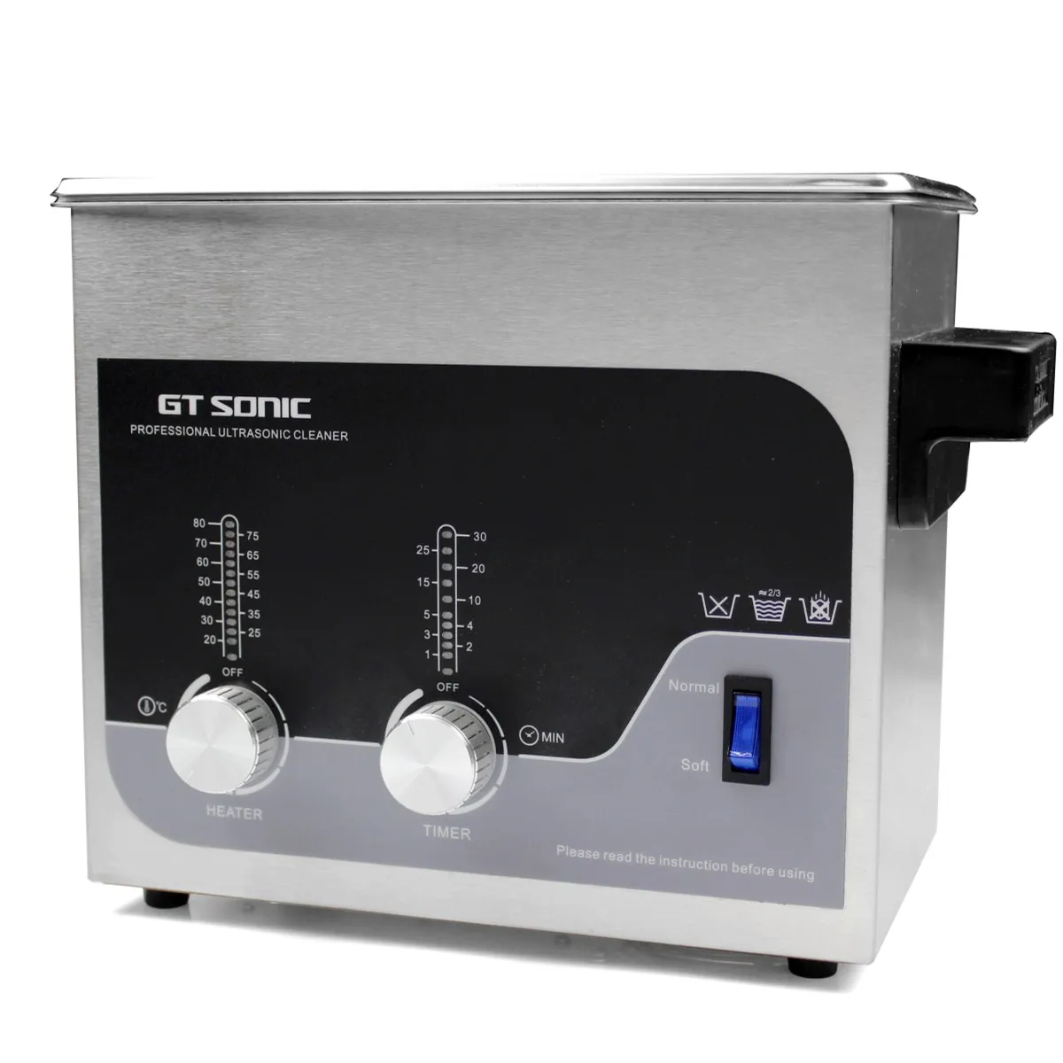

GT-T3 Strong Cleaning Power Glasses Ultrasonic Cleaner Easy Operation Type Manual Control Ultrasonic Cleaner