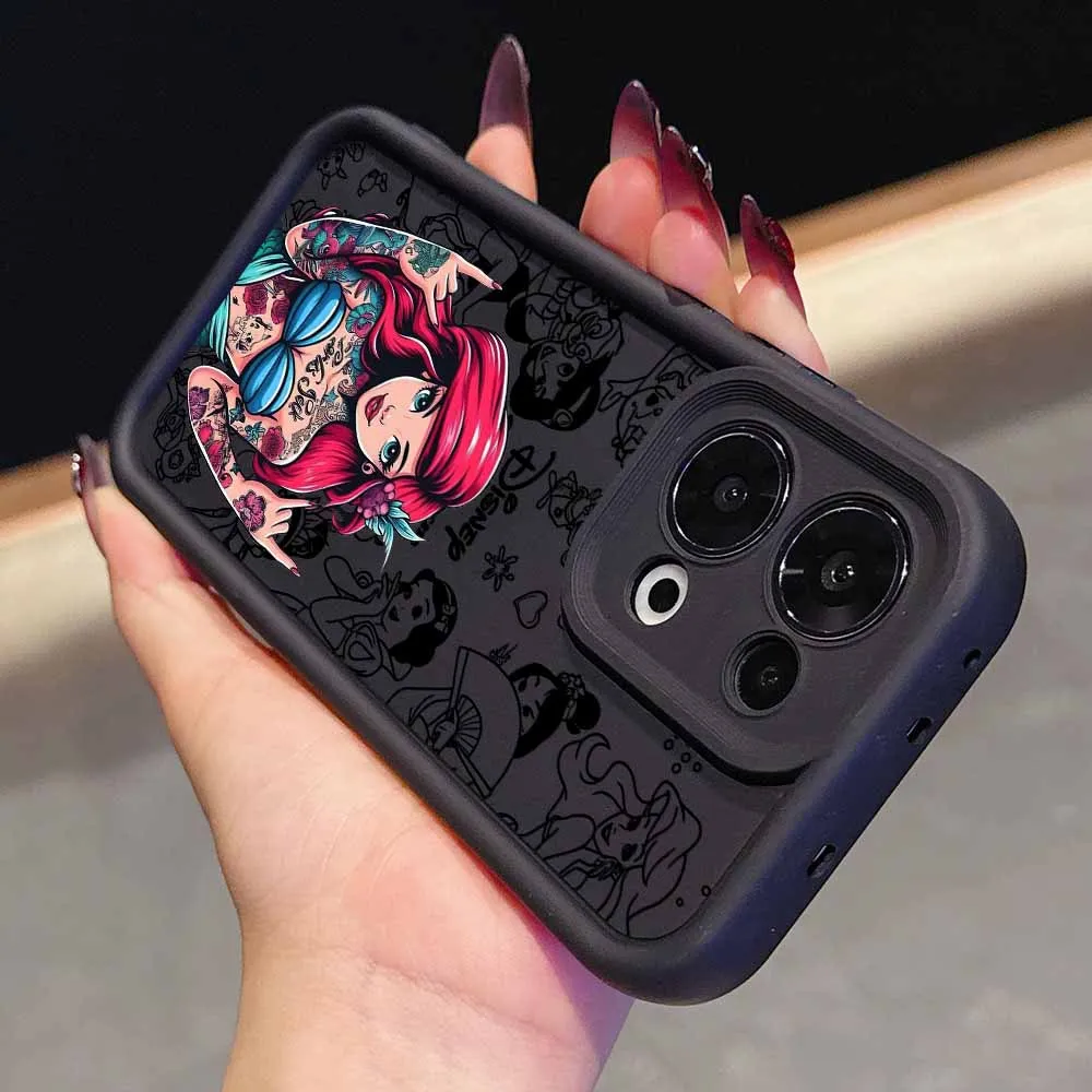 Disney Tattoo Ariel Princess For OPPO A5X 79 83 3X 60 15 57 98 94 92S 92 91 78 76 74 72 58 55 54 38 17 Eyes Ladder Phone Case