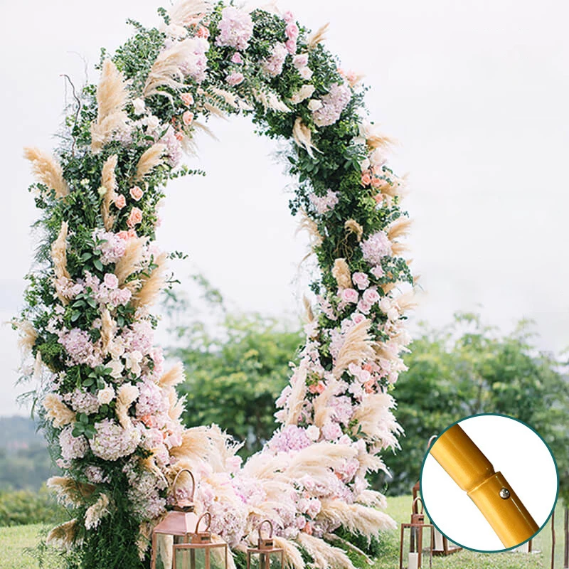 

Round Balloon Background Stand Arch Frame Golden Wedding Birthday Party Bridal Shower Anniversary Event Ceremony Decoration