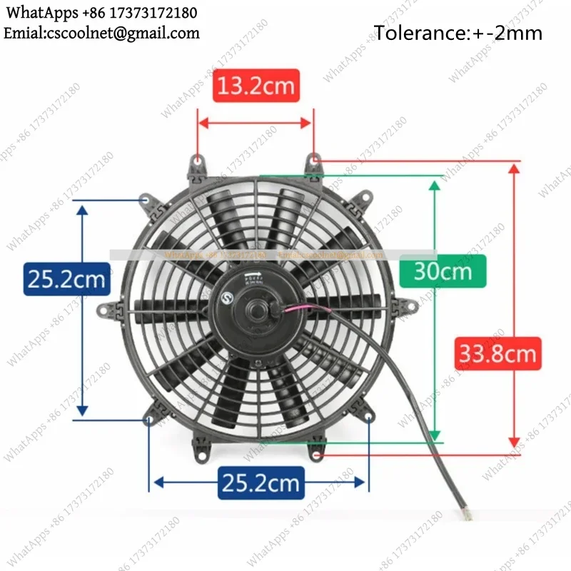 Universal 12V 24V Electric Cooling Fan 12 Inch Radiator Fan Car Street Rod Muscle Car A/C Condenser