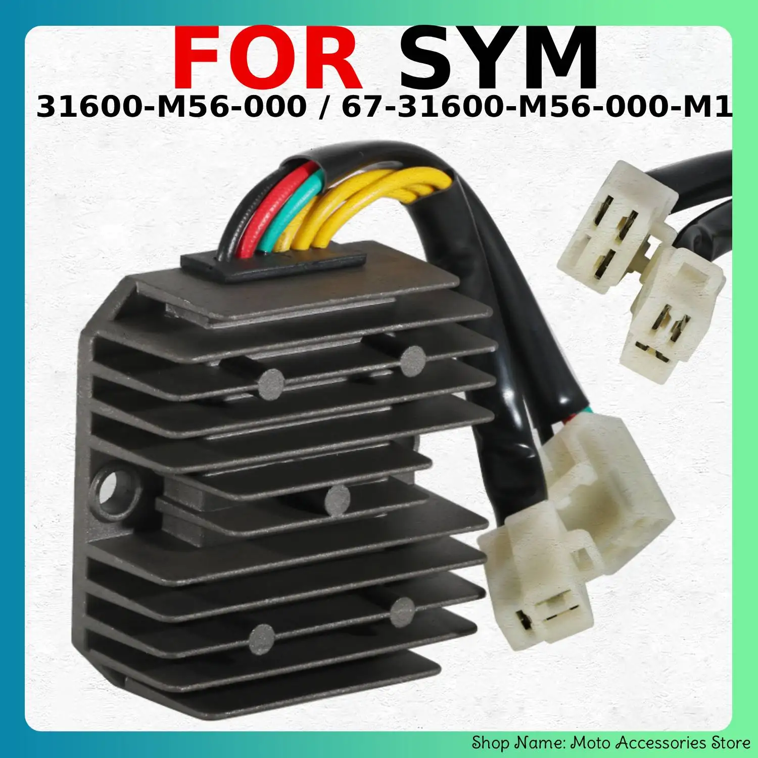 6-WIRE REGULATOR RECTIFIER FOR SYM GTS125 HD125 Symphony FIDDLE EURO JOYMAX SUPER DUKE JOYRIDE 31600-M56-000 67-31600-M56-000-M1