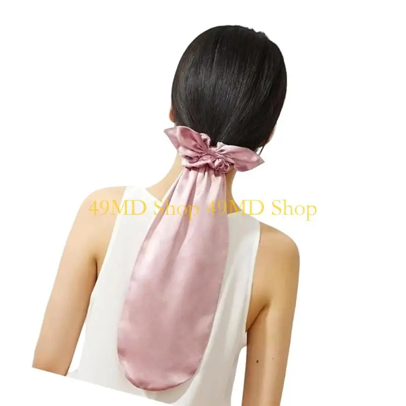 49MD Satined Sleep Cap For Long Hair With Matching Hair Tie And Storage Bag for Women Hair Caring Antifrizz Hair Bonnet