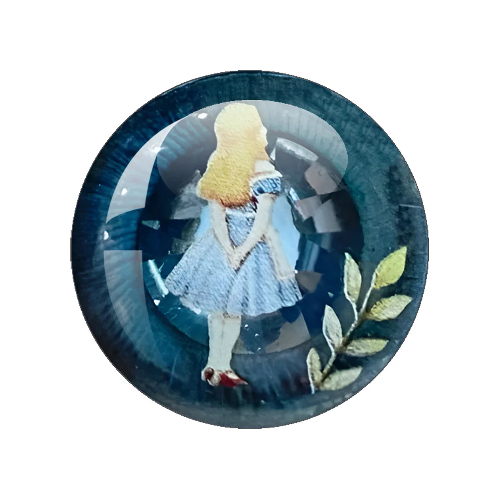Dreamy Fairy Tale Glass Eye Chip Round Cabochon 10MM-40MM Handmade Girl Toy Drop Glue Eye Pupil DIY Blyth BJD Doll Accessory