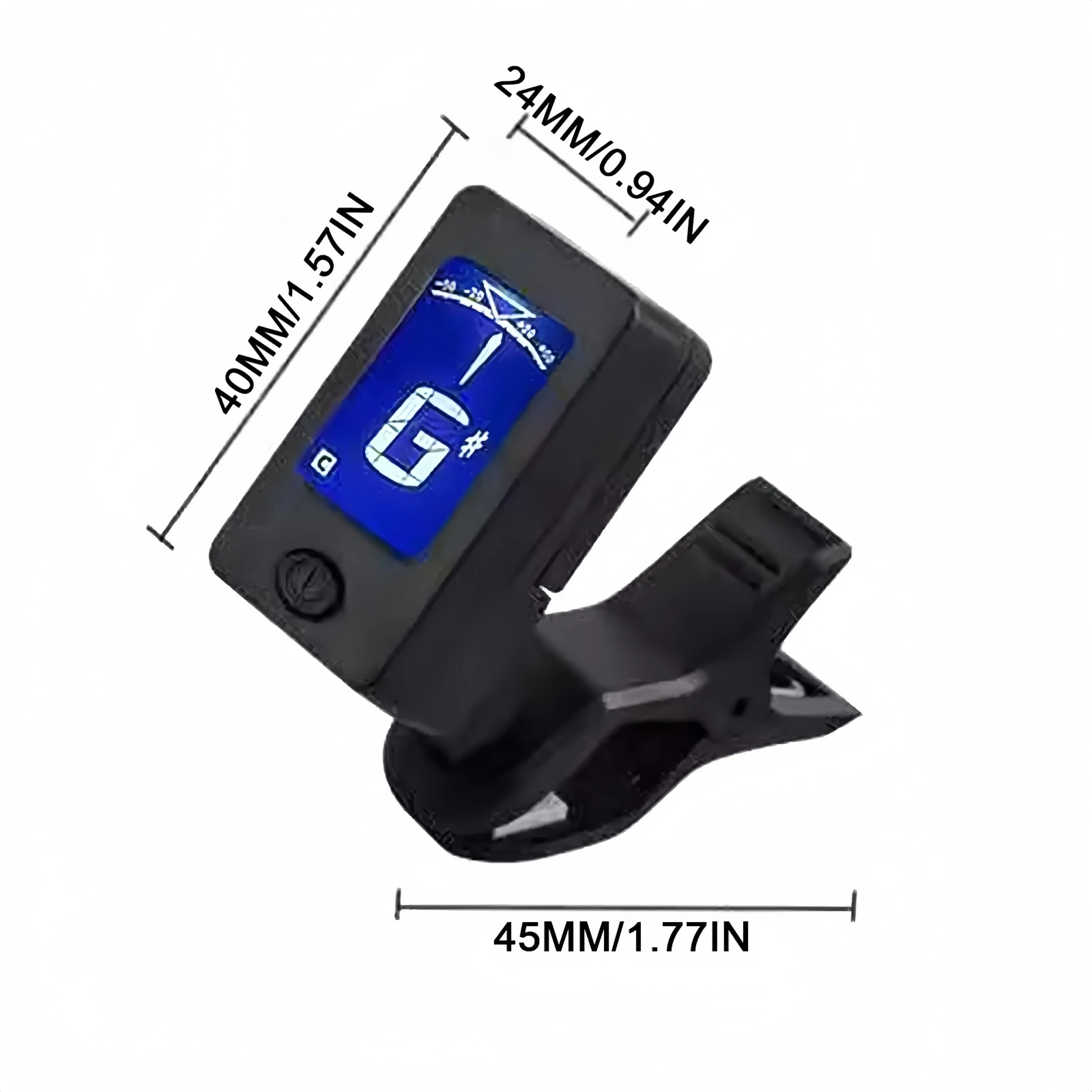 Miwayer Professional 360° Clip-On Guitar Tuner LCD Screen Digital Tuner for Bass Ukulele Violin Mandolin All Instruments Pros