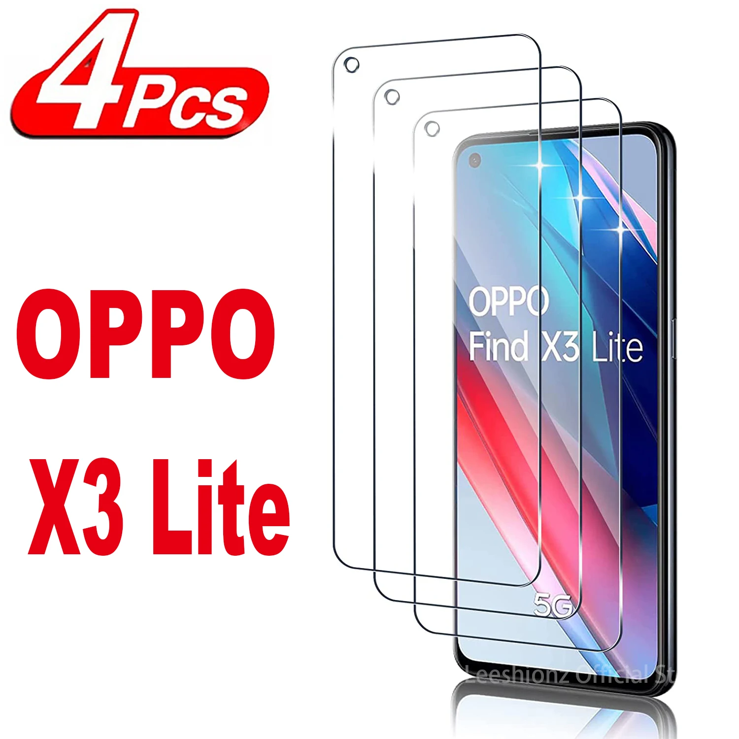 2/4Pcs Tempered Glass For OPPO Find X3 Lite X5 Lite HD Screen Protector Glass Film