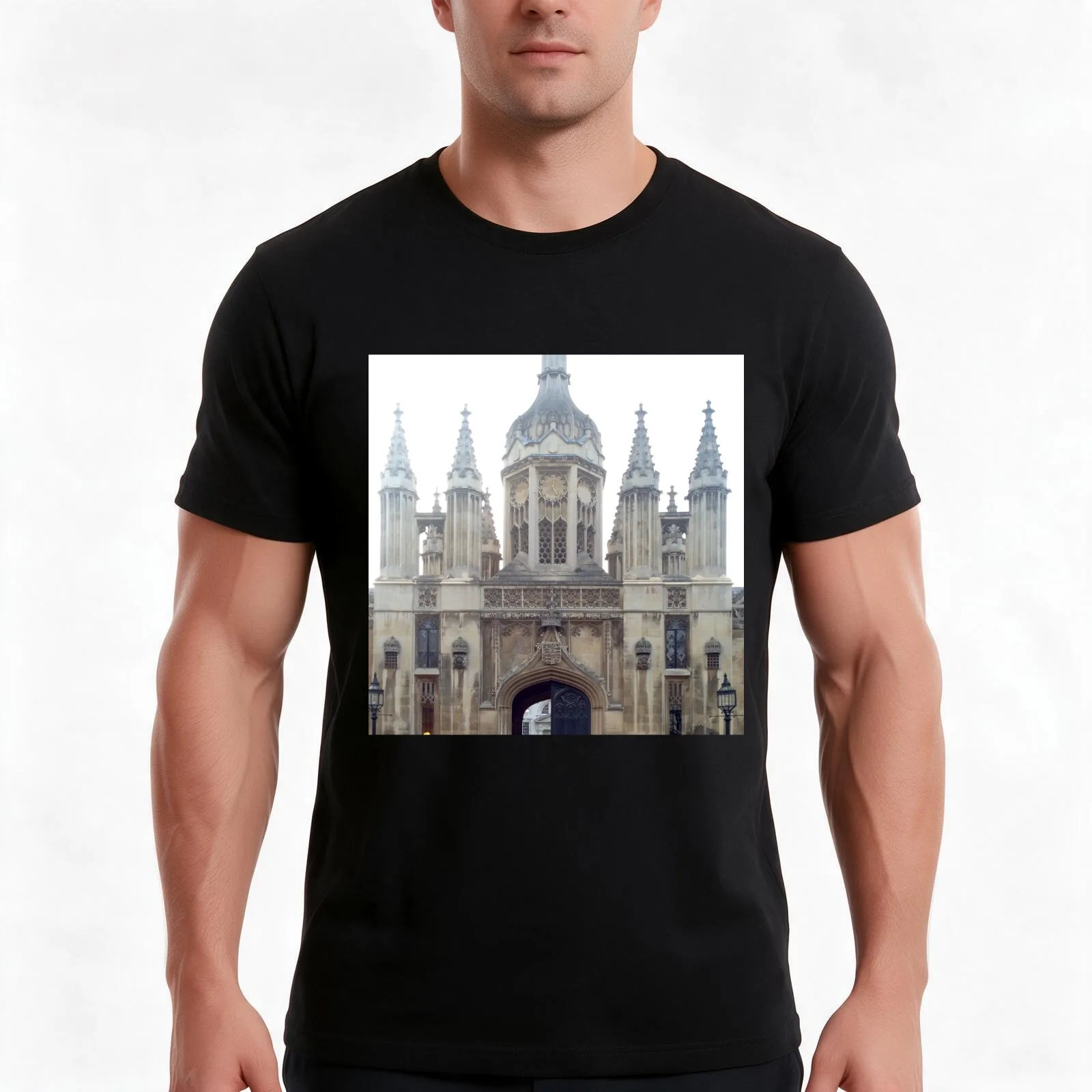 Kings College Cambridge T-Shirt, Summer Casual Cotton Tee, Oversized Streetwear Tops, Vintage Graphic Print, Unisex Men Women