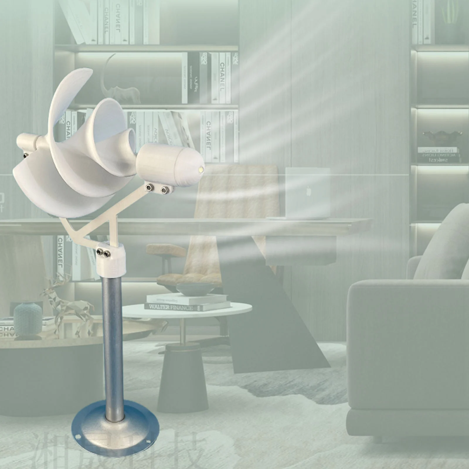 10W miniaturowa spiralna turbina wiatrowa eksperyment naukowy moc lampy biały Model Generator wiatrowy słonecznego z oświetleniem LED 320mm