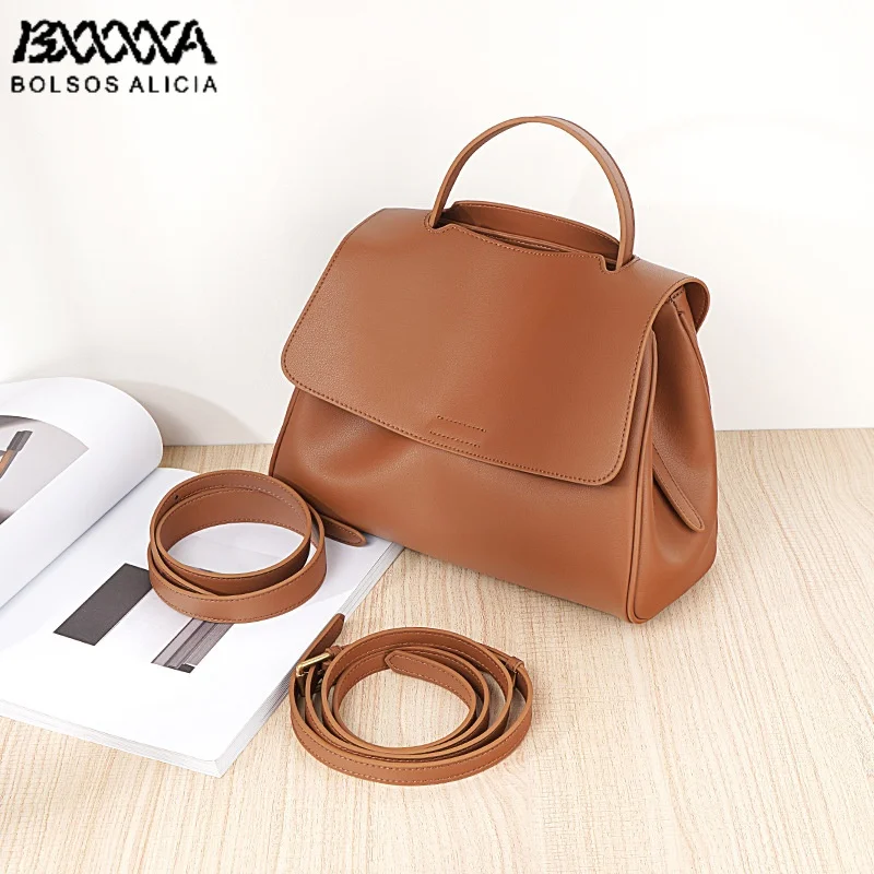 

BOLSOS ALICIA, вместительные универсальные модные роскошные кожаные сумки известного бренда, сумка-тоут для женщин