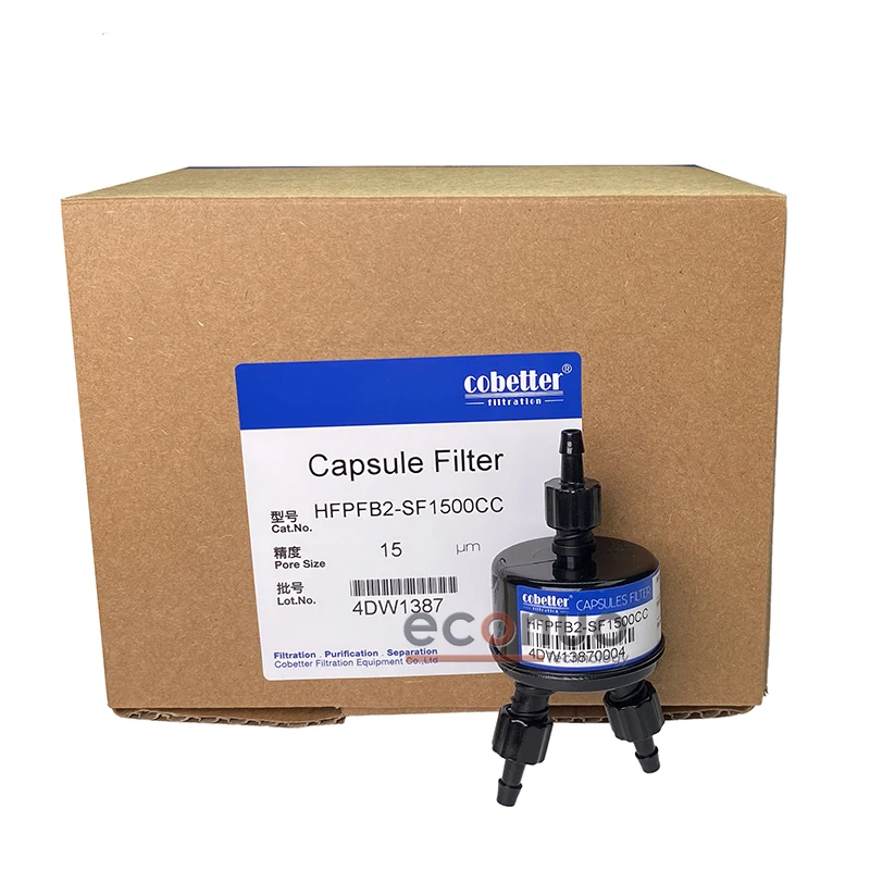 Cobetter 15 Micron Ink Capsule Filter HFPFB2-SF1500CC Compatible with Allwin Flora Gongzheng Printer Replacement Filter for Enha