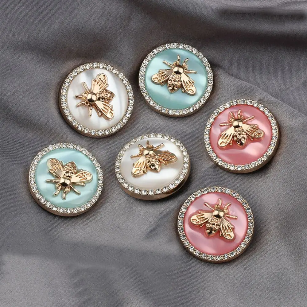 

Трехмерные пуговицы-пчелки 18-25 мм, роскошные золотые металлические пуговицы, модные круглые пуговицы на ножке для одежды и пальто