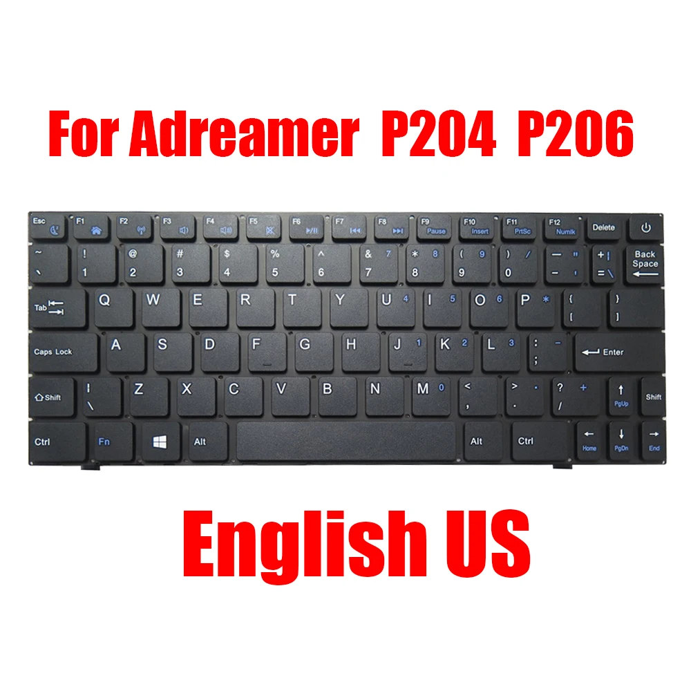 

Laptop Keyboard For Adreamer P204 P206 English US Black Without Frame New