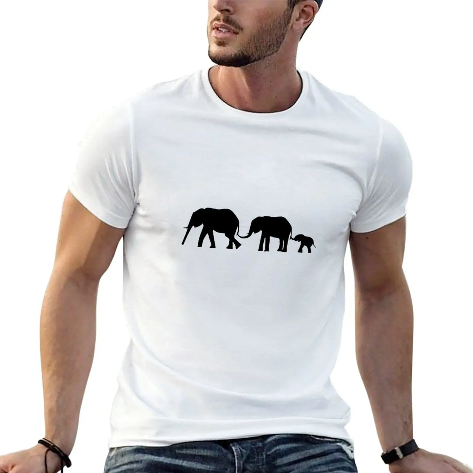 

Tails brand T-Shirt man t Elephants man Holding high shirts 3 quality Silhouettes graphic t of luxury shirt