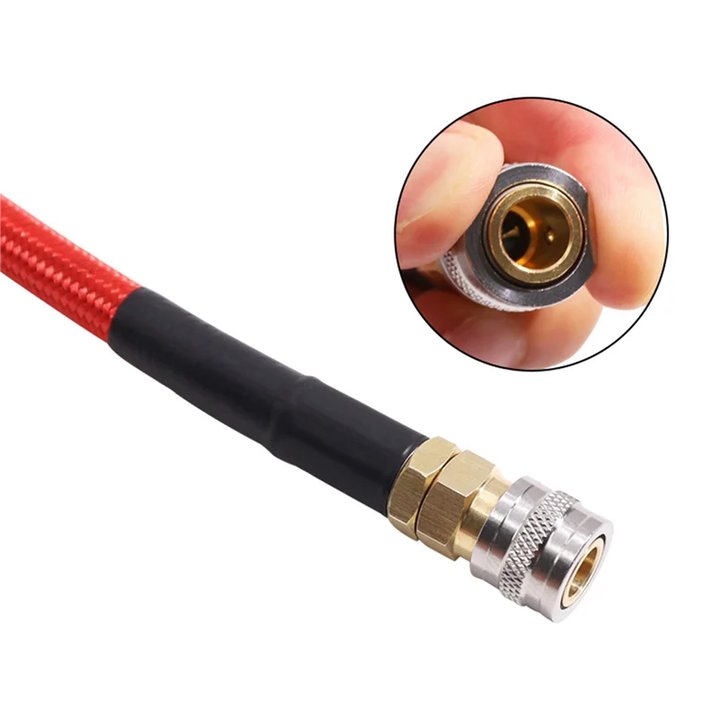 

2X Airsoft HPA SLP FLEX Air Hose Remote Line With (US)Foster QD 40 Inch Low Pressure MAX 300 PSI Red