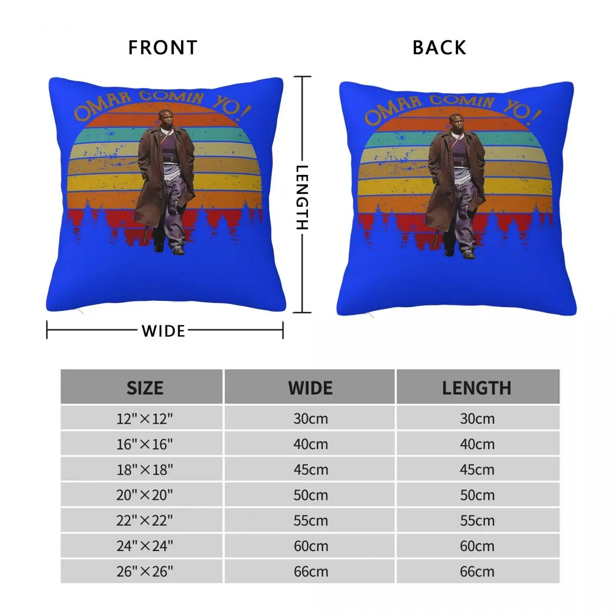 The Wire Omar Comin Yo Pillowcase Polyester Linen Velvet Creative Zip Decor Bed Cushion Case