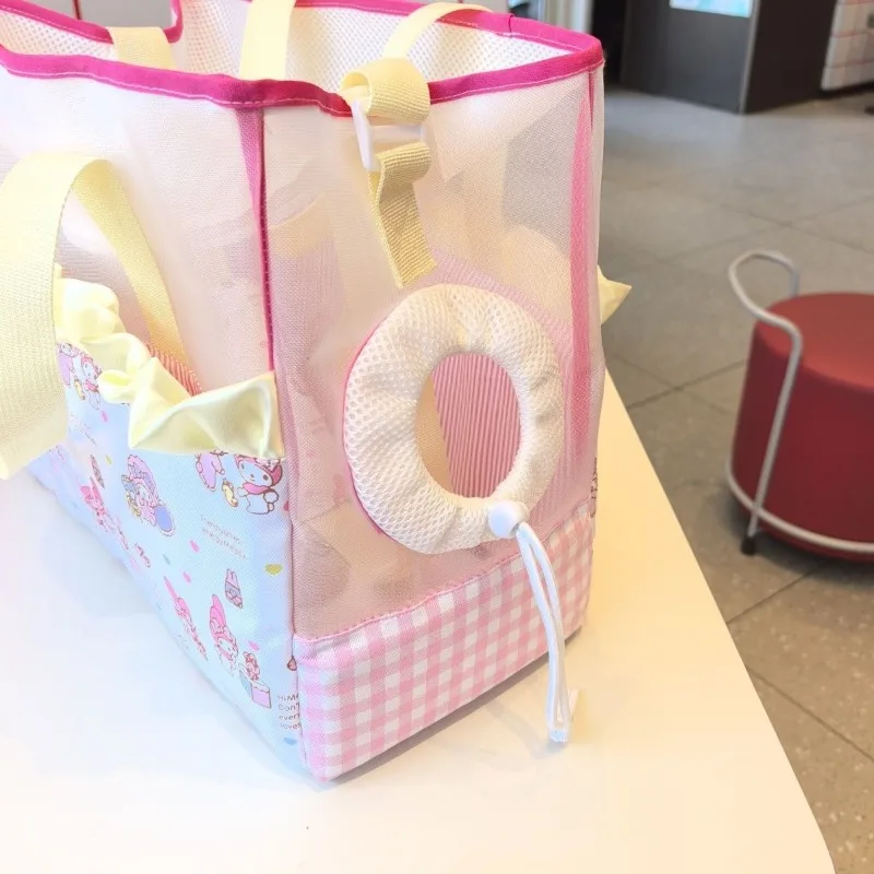 My Melody Portable Pet Carrier with Mat, Breathable Crossbody & Handheld Travel Bag for Cats and Small Dogs view 3