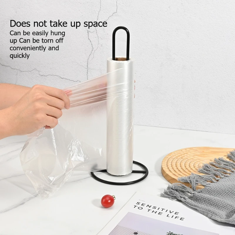 Dining table storage - simple iron-made tabletop tissue holder portable roll paper holder bathroom vertical storage rack