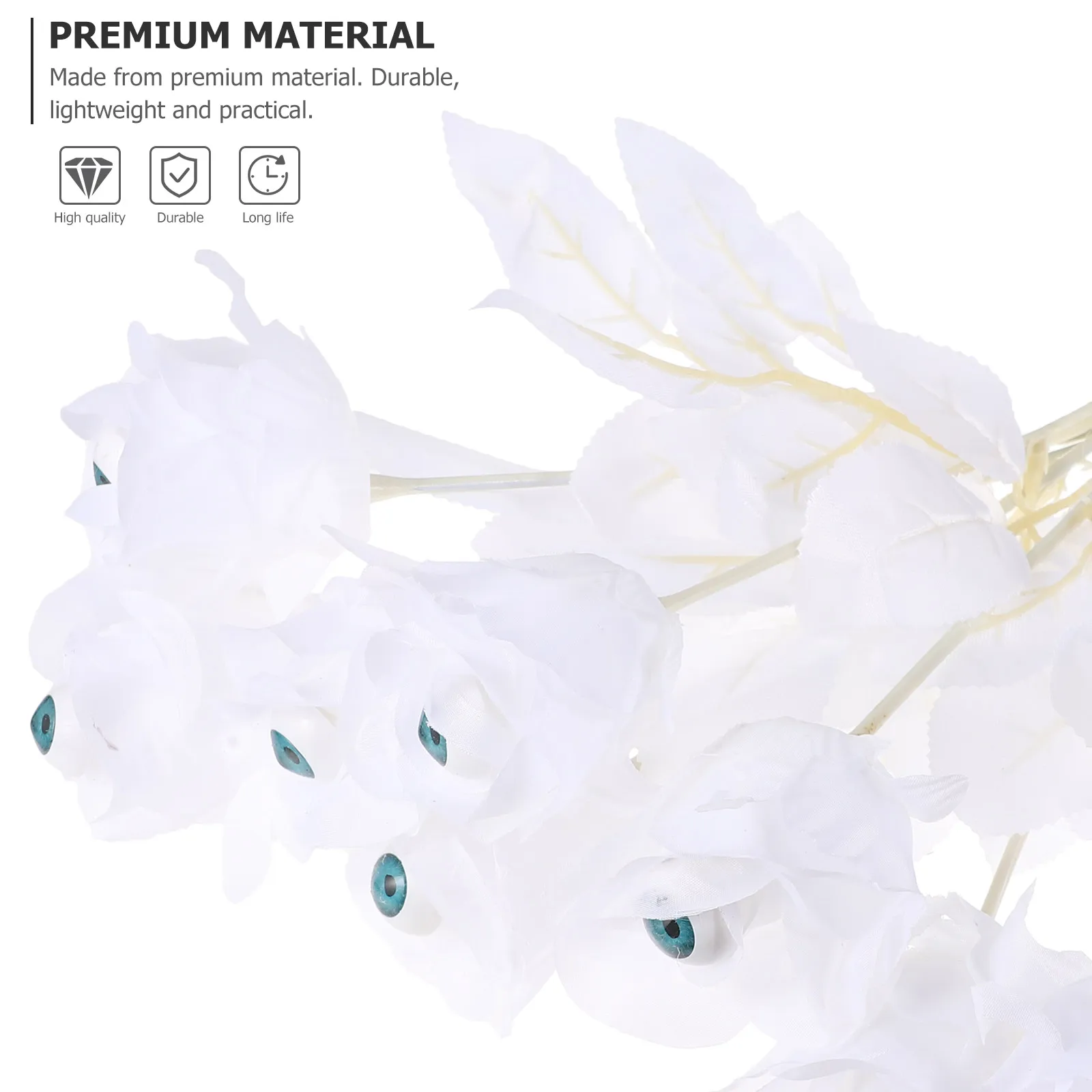 

8pcs Eyeball Rose Flower Halloween Decoration Indoor Party Haunted House Prop Tricky Rose For Room Store Photo Props