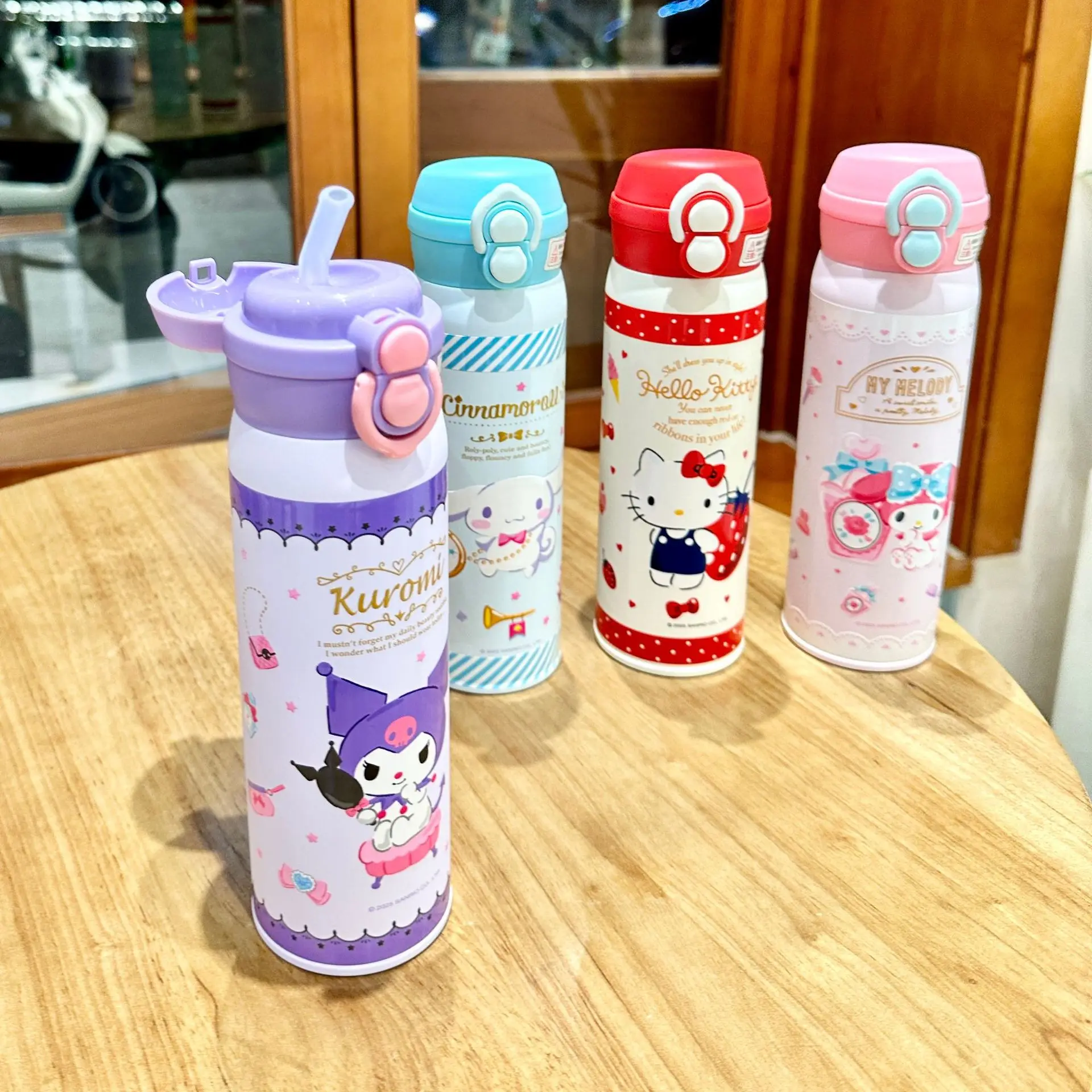 480ml Hello Kitty Cinnamoroll For Child Insulated Water Bottle Kawaii Water Thermos Cartoon Stainless Steel Thermal Bottle Gift