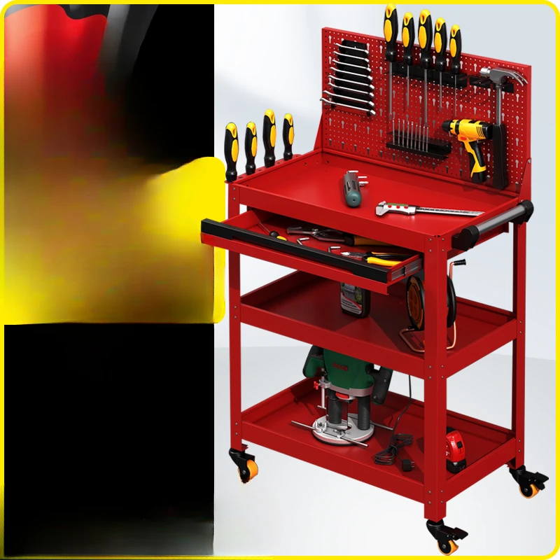Mobile Multifunctional Auto Repair Cabinet Cart Iron Hardware Workbench Tool Cabinet Cart