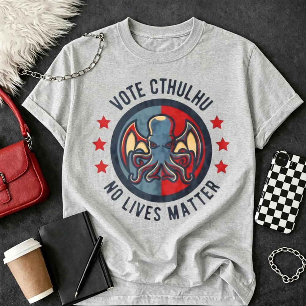 Vote Cthulhu Shirt No Lives Matter | Eldritch Horror Lovecraft Call of Cthulhu RPG Gift Graphic T Shirts Harajuku Men Clothing