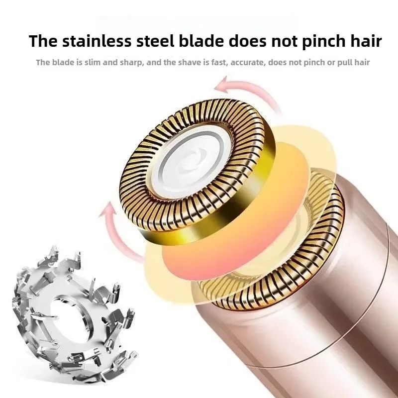 Eyebrow Trimmer Mini Electric Eye Brow Epilator Lipstick Shape Hair Removal Portable Women Painless Face Hair Eliminator