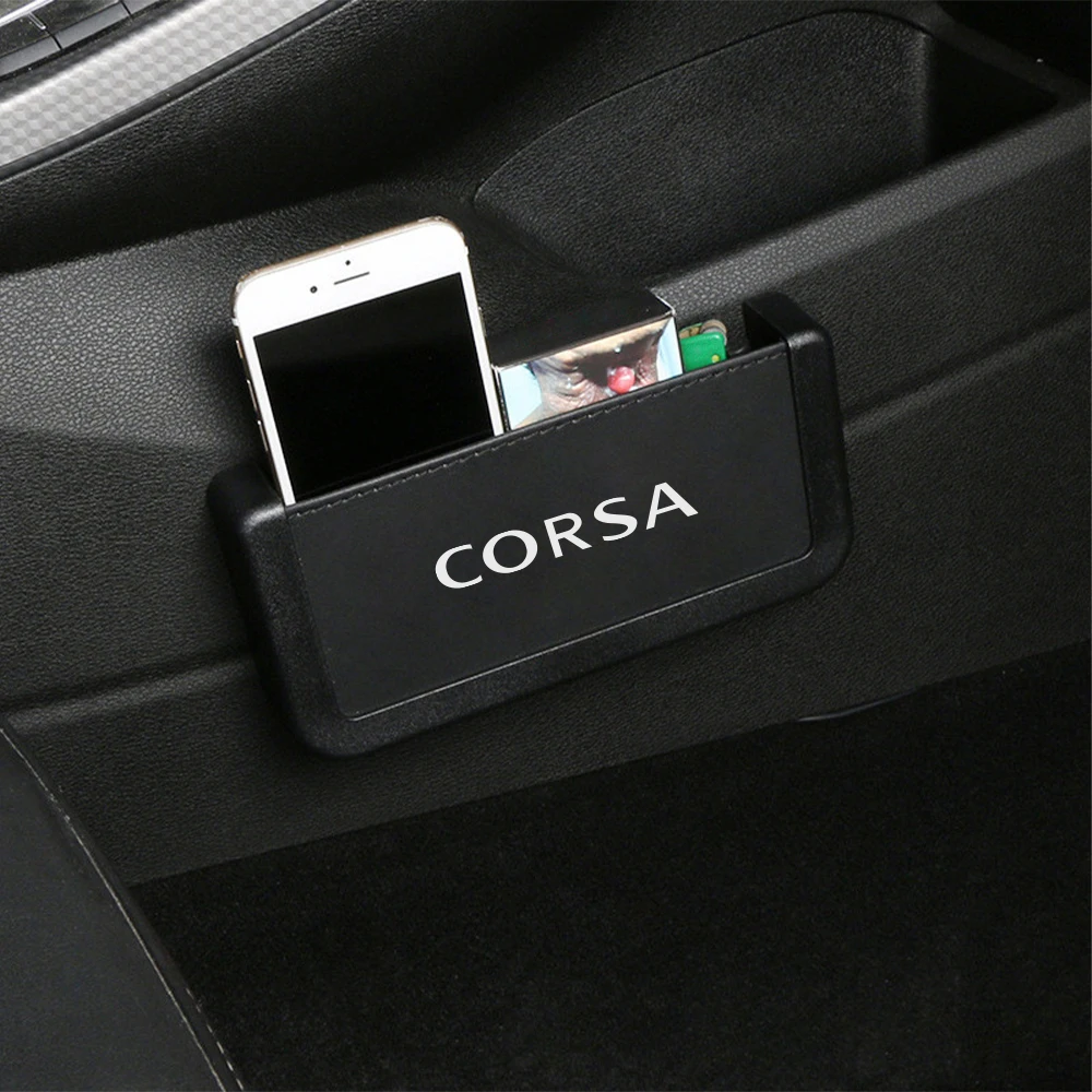 Car Hanging Storage Box Paste Case Accessories For Opel Corsa C D E F A B Gsi 1.6T OPC Line 1.4T Turbo Corsavan 2004 2007 2008